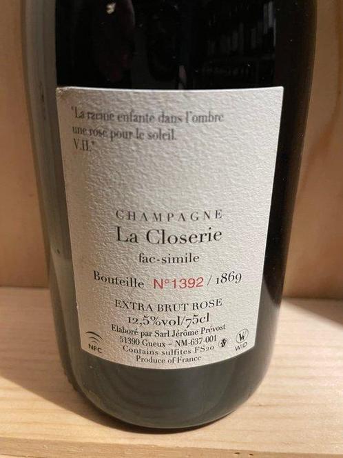 Jérôme Prévost, La Closerie Fac Simile FS20 - Champagne, Verzamelen, Wijnen