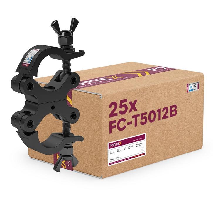 25x FORTEX Slimline Swivel Coupler truss klem WLL 200kg buis, Muziek en Instrumenten, Licht en Laser, Verzenden