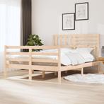 vidaXL Cadre de lit Bois massif 135x190 cm Double