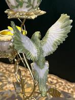 Kandelaar - polyresin, Metaal - Papegaaien kandelaar, Antiek en Kunst