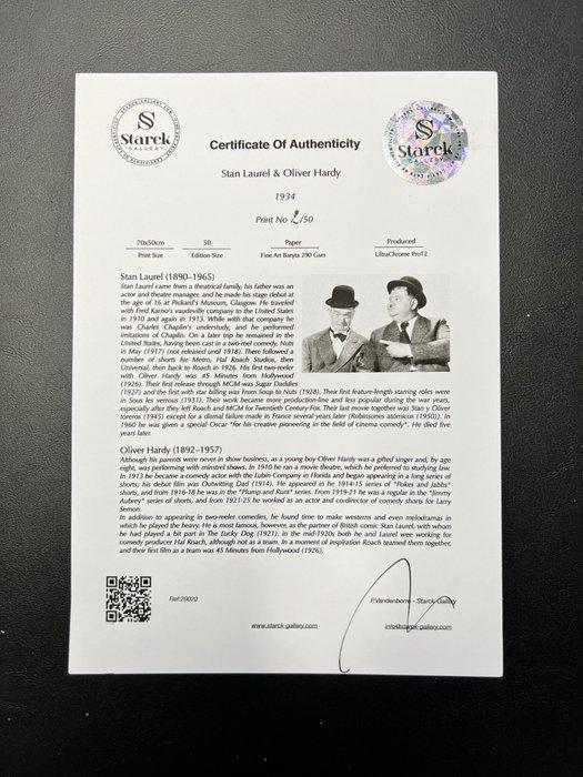 Stan Laurel & Oliver Hardy (1934) - Luxury Wooden Framed, Verzamelen, Film en Tv