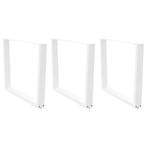 vidaXL Eettafelpoten 3 st V-vormig 100x(72-73,3) cm staal, Verzenden, Nieuw