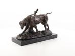 sculptuur, Elegant Handmade Bronze Sculpture – Hunting, Antiek en Kunst