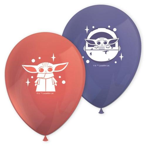 Star Wars Ballonnen Baby Yoda 28cm 8st, Hobby en Vrije tijd, Feestartikelen, Nieuw, Verzenden