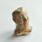 Oud West-Aziatisch Marmer XL marmeren beeldhoofd talisman -