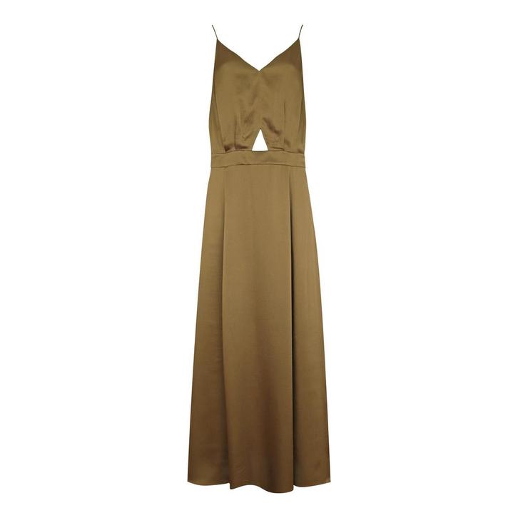 Karma Koma • zijden maxi jurk open rug • M, Kleding | Dames, Truien en Vesten, Groen, Nieuw, Maat 38/40 (M), Verzenden