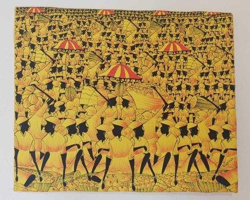 LaFleur (XX) - Gente in movimento Mercato Naif Haitian, Antiek en Kunst, Kunst | Schilderijen | Modern
