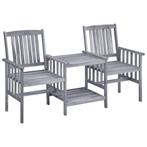 vidaXL Chaises de jardin avec table à thé 159x61x92 cm, Verzenden, Neuf