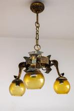 Plafondlamp - Smeedijzer - opgeblazen, Antiek en Kunst