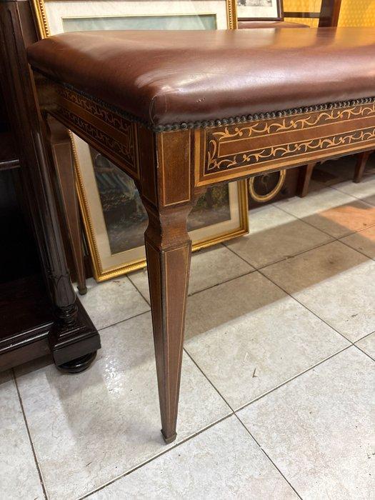 Bank - Hout, Leder, Antiek en Kunst, Antiek | Overige Antiek