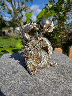 Beeld, Bronze: Dragon - The Pearl of Wisdom - 15 cm -, Antiek en Kunst