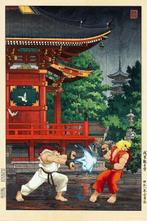 Kodo88 Giclée - Ryu vs Ken at Asakusa Temple  - Limited, Games en Spelcomputers, Nieuw