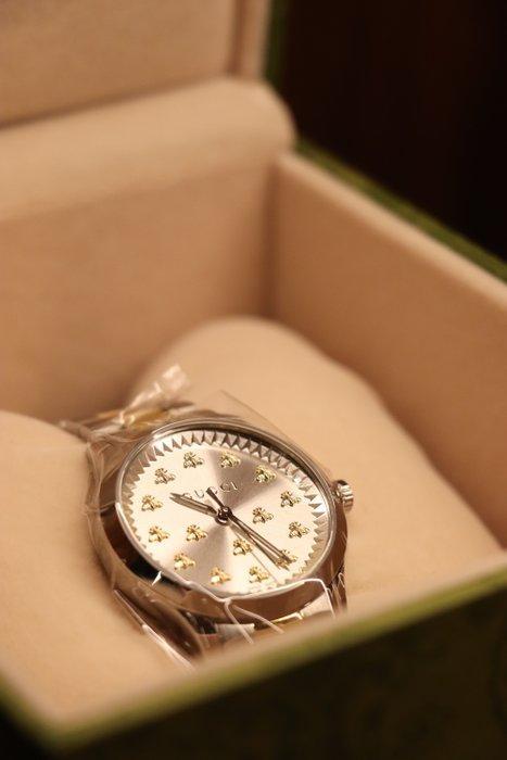 Gucci - G-Timeless - 18kt Gold Plated - Zonder Minimumprijs, Handtassen en Accessoires, Horloges | Heren