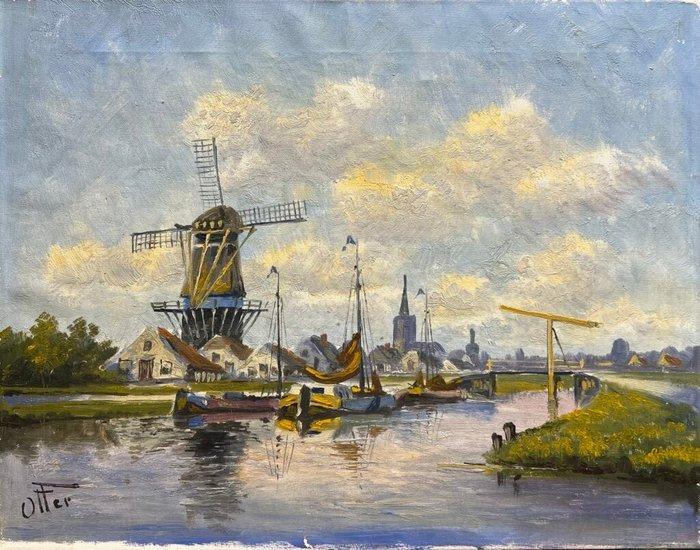 Europese school (XX) - Stillness Beneath Turning Skies, Antiek en Kunst, Kunst | Schilderijen | Klassiek