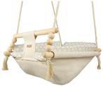 Babywiegschommel - max. 20 kg - beige met crème diamanten, Kinderen en Baby's, Ophalen of Verzenden, Nieuw