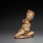 Grec antique mycénien Terre cuite Figurine denfant. IVe
