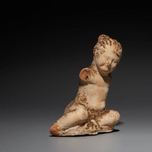 Grec antique mycénien Terre cuite Figurine denfant. IVe, Verzamelen, Mineralen en Fossielen