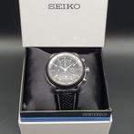 Seiko - 45mm. CHRONOGRAPH ALARM TACHYMETER BLACK - Zonder, Handtassen en Accessoires, Horloges | Antiek