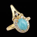 Zilver, Ring Larimar - Heilig van Atlantis - Wijsheid van