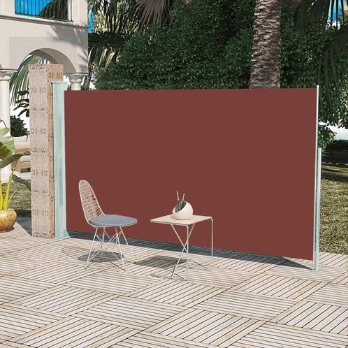 vidaXL Tuinscherm uittrekbaar 160x300 cm bruin, Jardin & Terrasse, Parasols, Envoi