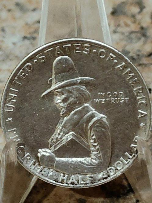 États-Unis. 1/2 Dollar 1920 Pilgrim Tercentenary  (Sans, Postzegels en Munten, Munten | Europa | Niet-Euromunten