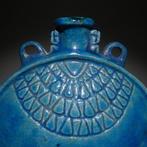 Oud-Egyptisch Faience Nieuwjaarsfles. 15,5 H. Ptolemeïsch -, Verzamelen