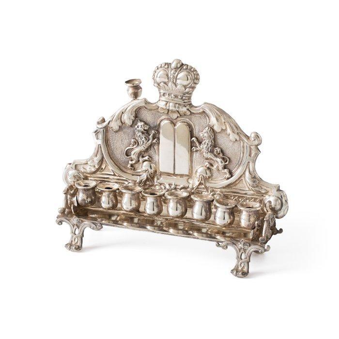 Vincenz Czokally (Wenen circa 1870), Chanoeka-lamp -, Antiek en Kunst, Antiek | Zilver en Goud