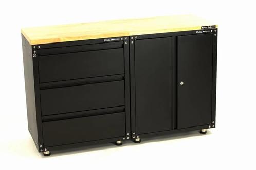 Premium zwarte werkplaatsinrichting met werkbank en, Auto diversen, Autogereedschap, Verzenden