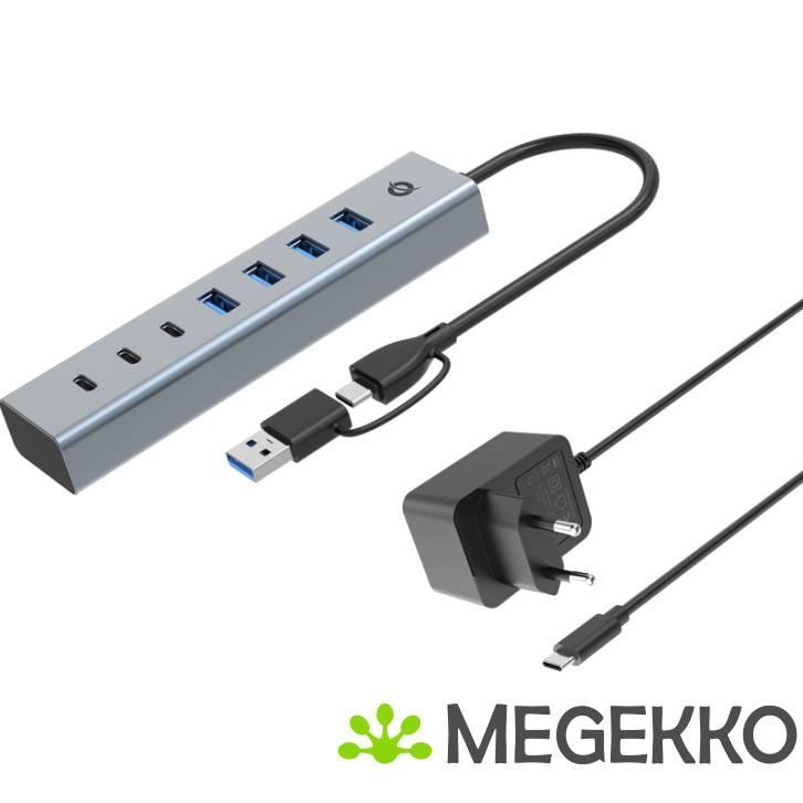 Conceptronic HUBBIES20GP interface hub USB 3.2 Gen 1 (3.1, Computers en Software, USB Sticks, Nieuw, Verzenden