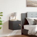 vidaXL Wandkast 31,5x30x30 cm massief grenenhout zwart, Huis en Inrichting, Kasten | Wandmeubels, Verzenden, Nieuw