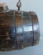 Vat - Smeedijzer, Eik - Buskruitvat, Antiek en Kunst