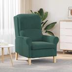 vidaXL Fauteuil Donkergroen 76 x 94 x 102 cm Fluweel, Huis en Inrichting, Fauteuils, Verzenden, Nieuw