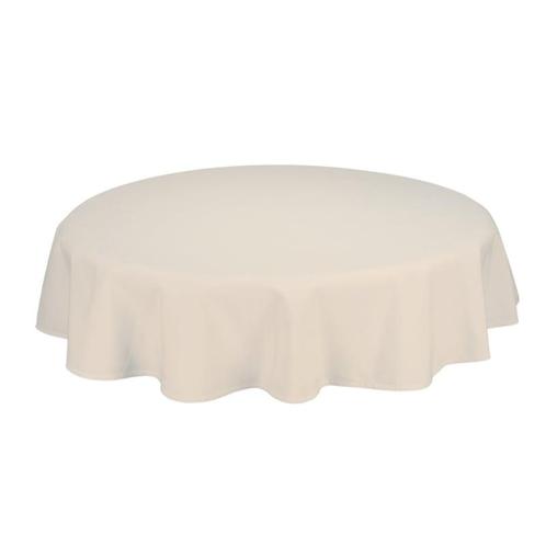 Nappe de Table Ronde Off White Beige 178cm Ø - Treb SP, Huis en Inrichting, Keuken | Textiel, Overige kleuren, Nieuw, Verzenden