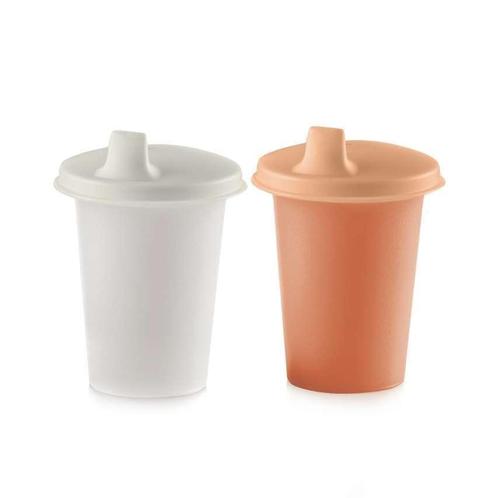 Tupperware 2 Oefenbekers OranjeWit, Huis en Inrichting, Keuken | Tupperware, Nieuw, Verzenden