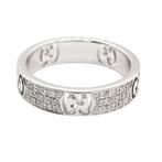 Gucci - Ring - icon ring - 18 karaat Witgoud - diamanten, Nieuw