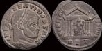 307-310ad Roman Maxentius Ae follis Roma in hexastyle tem..., Verzenden