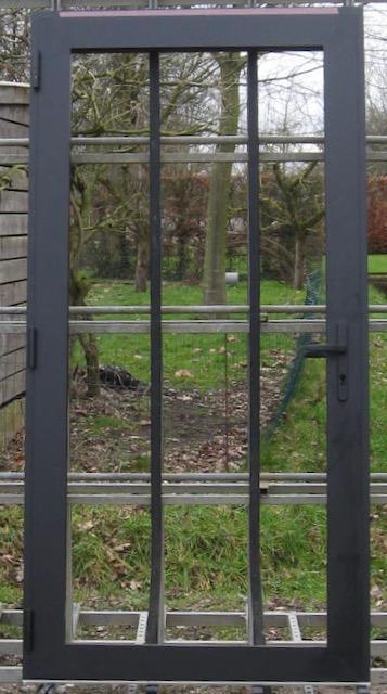 aluminium achterdeur , buitendeur ,  deur 110 x 219 zwart, Bricolage & Construction, Fenêtres & Moustiquaires, Enlèvement ou Envoi