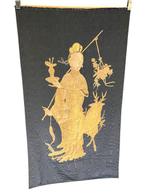 Antiek Chinees wandtapijt met zijden borduurwerk - Tapijt -, Antiek en Kunst