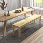 3-zitsbank - Rustieke hout - Keuken - Natuurlijke kleur, Ophalen of Verzenden, Nieuw, Stof, Modern