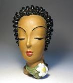Kolozsvári Kory Ceramic - sculptuur, Art Deco Lady Wall Mask