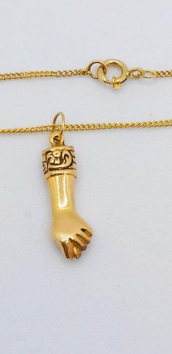 Ketting met hanger - 19.2 kt. Geel goud, Handtassen en Accessoires, Antieke sieraden