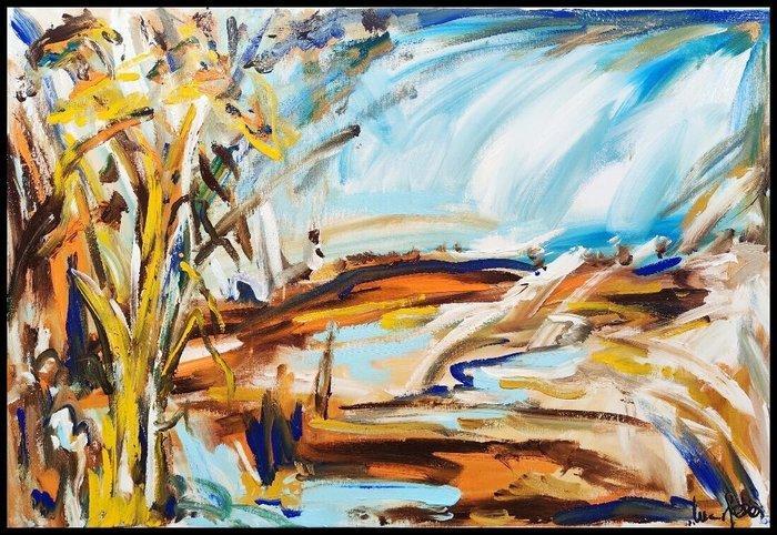 Luc Mora - The yellow tree - XXXL - no reserve, Antiek en Kunst, Kunst | Designobjecten