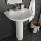 vidaXL Wastafel op voet vrijstaand 520x440x190 mm keramiek, Doe-het-zelf en Bouw, Verzenden, Nieuw