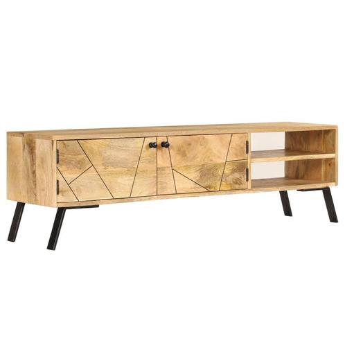 vidaXL Tv-meubel 140x30x40 cm massief mangohout, Huis en Inrichting, Kasten |Televisiemeubels, Nieuw, Verzenden