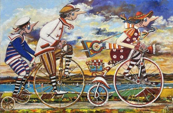 Artur Pachta - Hmm, my mom always loved the sporty style, Antiquités & Art, Art | Peinture | Classique