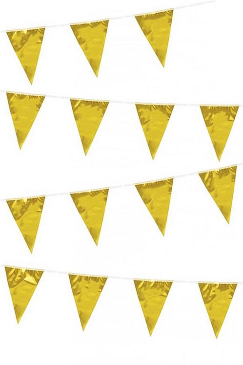 Vlaggetjes Goud Chroom Gouden Slinger Vlaggenlijn 10 Meter M, Hobby & Loisirs créatifs, Articles de fête, Enlèvement ou Envoi