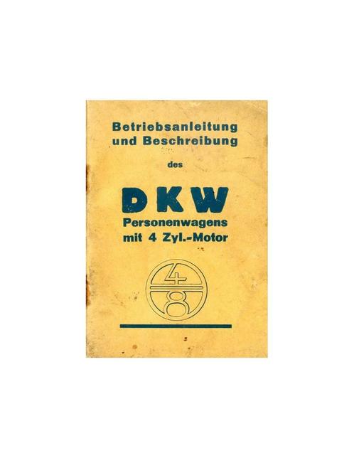 1930 DKW 4-8 INSTRUCTIEBOEKJE NEDERLANDS, Autos : Divers, Modes d'emploi & Notices d'utilisation