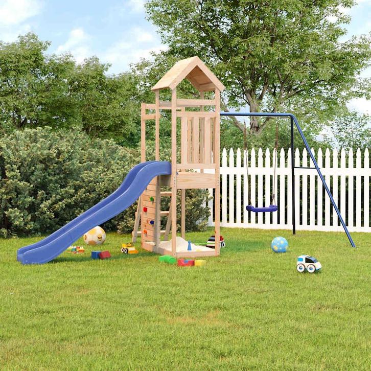 vidaXL Speelhuis massief grenenhout, Kinderen en Baby's, Speelgoed | Buiten | Speeltoestellen, Nieuw, Verzenden
