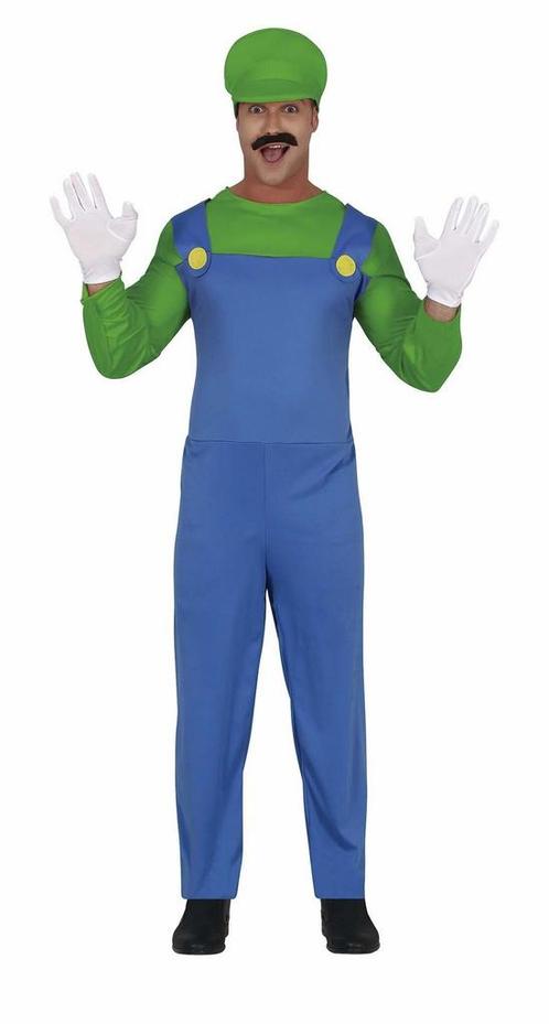 Super Mario Kostuum Heren Luigi, Kleding | Heren, Carnavalskleding en Feestkleding, Nieuw, Verzenden
