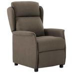 vidaXL Ligstoel Taupe 67.5 x 93.5 x 101.5 cm Stof, Huis en Inrichting, Fauteuils, Verzenden, Nieuw